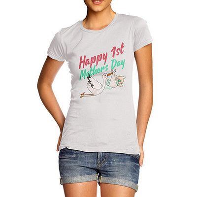 Happy 1st Mother's Day Stork Women's T-Shirt