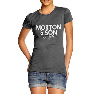 Personalised Name And Son Women's T-Shirt