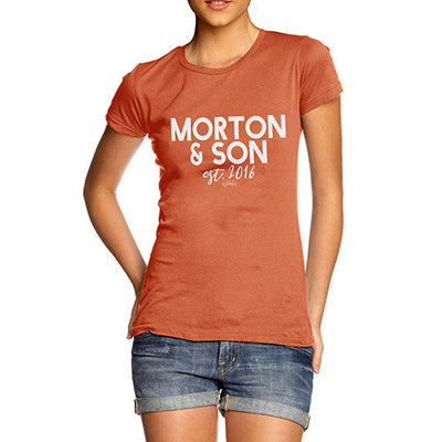 Personalised Name And Son Women's T-Shirt