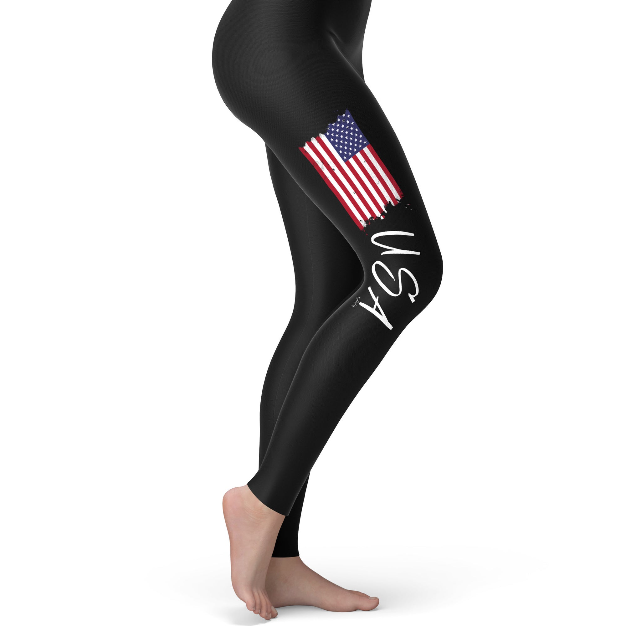 USA Paint Splatter Flag Women's Leggings - inkrocks