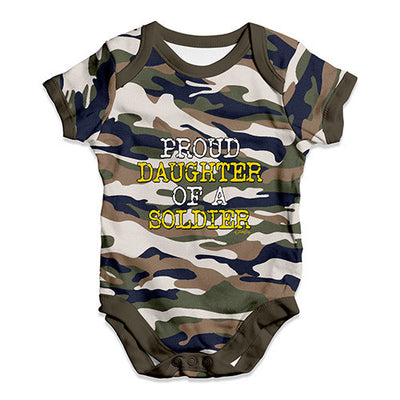 Proud Daughter Of A Soldier Baby Unisex Babygrow Bodysuit Onesies
