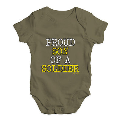 Proud Son Of A Soldier Baby Unisex Babygrow Bodysuit Onesies