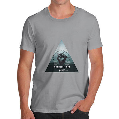 American Wolf Dark Landscape Men's T-Shirt