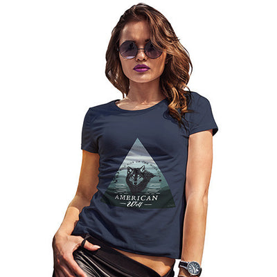 American Wolf Dark Landscape Women's T-Shirt