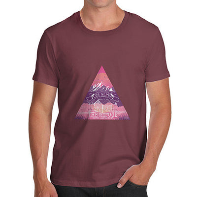 Les Alpes Pink Refuge Triangle Men's T-Shirt