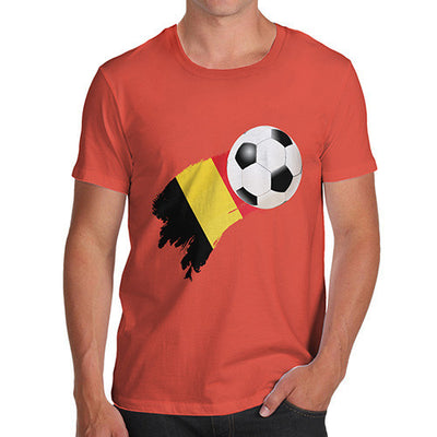 Belgium Football Flag Paint Splat Men's T-Shirt