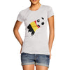 Belgium Football Flag Paint Splat Women's T-Shirt