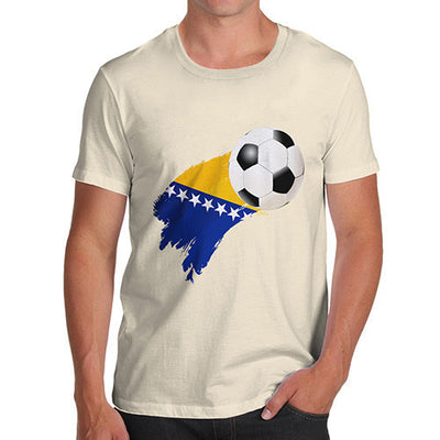Bosnia And Herzegovina Football Flag Paint Splat Men's T-Shirt
