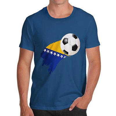 Bosnia And Herzegovina Football Flag Paint Splat Men's T-Shirt