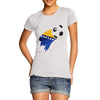 Bosnia And Herzegovina Football Flag Paint Splat Women's T-Shirt