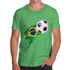 Brazil Football Flag Paint Splat Men's T-Shirt