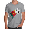 Cameroon Football Flag Paint Splat Men's T-Shirt