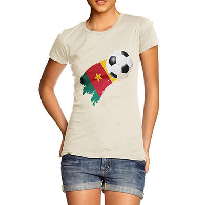 Cameroon Football Flag Paint Splat Women's T-Shirt