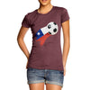 Chile Football Flag Paint Splat Women's T-Shirt