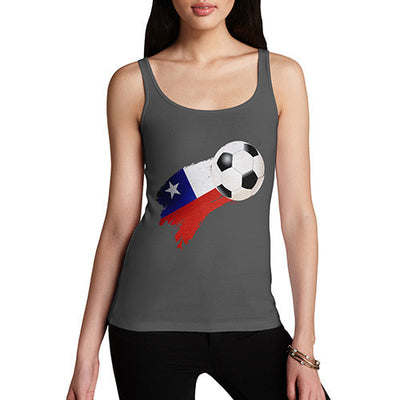 Chile Football Flag Paint Splat Women's Tank Top