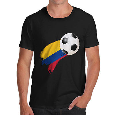 Colombia Football Flag Paint Splat Men's T-Shirt
