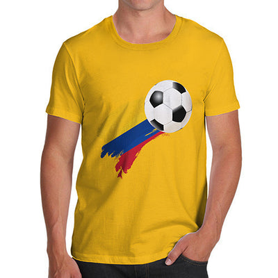 Colombia Football Flag Paint Splat Men's T-Shirt