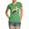Colombia Football Flag Paint Splat Women's T-Shirt