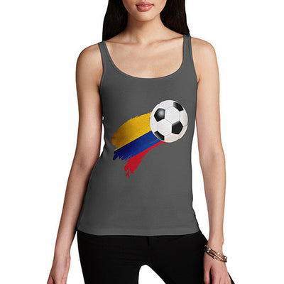 Colombia Football Flag Paint Splat Women's Tank Top