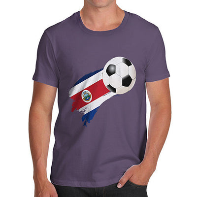 Costa Rica Football Flag Paint Splat Men's T-Shirt