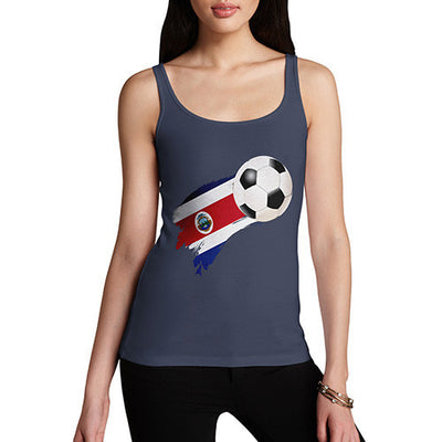 Costa Rica Football Flag Paint Splat Women's Tank Top