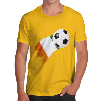 Ivory Coast Football Flag Paint Splat Men's T-Shirt