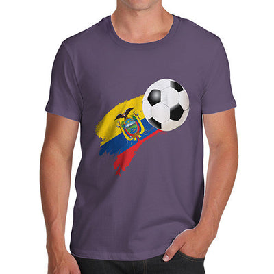 Ecuador Football Flag Paint Splat Men's T-Shirt