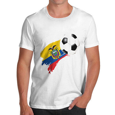 Ecuador Football Flag Paint Splat Men's T-Shirt