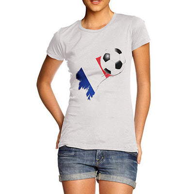France Football Flag Paint Splat Women's T-Shirt