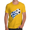 Greece Football Flag Paint Splat Men's T-Shirt