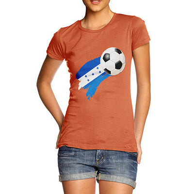 Honduras Football Flag Paint Splat Women's T-Shirt
