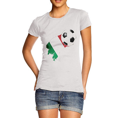Italy Football Flag Paint Splat Women's T-Shirt