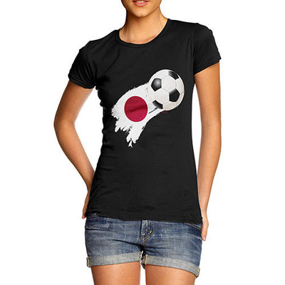 Japan Football Flag Paint Splat Women's T-Shirt