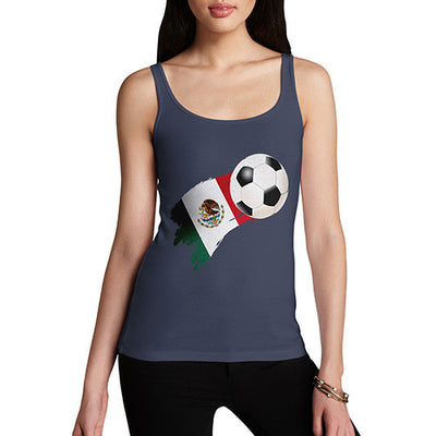 Mexico Football Flag Paint Splat Women's Tank Top
