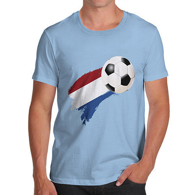 Netherlands Football Flag Paint Splat Men's T-Shirt