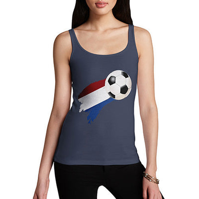 Netherlands Football Flag Paint Splat Women's Tank Top