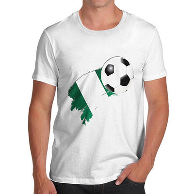 Nigeria Football Flag Paint Splat Men's T-Shirt