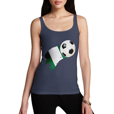 Nigeria Football Flag Paint Splat Women's Tank Top