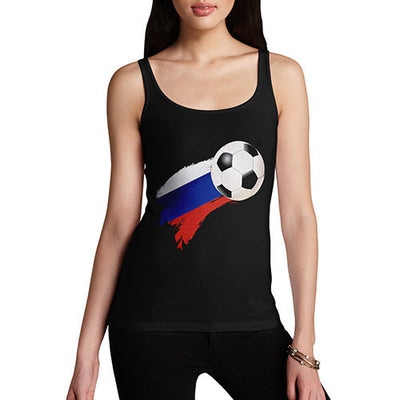 Russia Football Flag Paint Splat Women's Tank Top