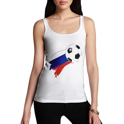 Russia Football Flag Paint Splat Women's Tank Top