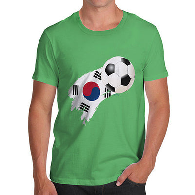South Korea Football Flag Paint Splat Men's T-Shirt