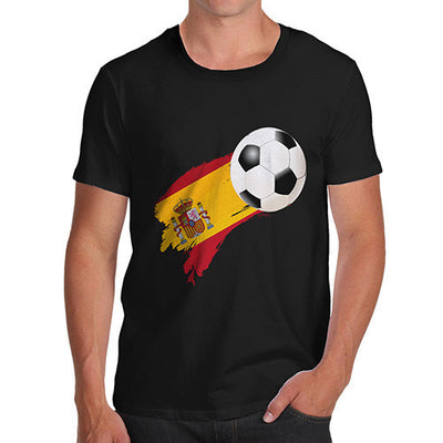Spain Football Flag Paint Splat Men's T-Shirt