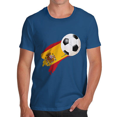 Spain Football Flag Paint Splat Men's T-Shirt