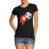 Switzerland Football Flag Paint Splat Women's T-Shirt