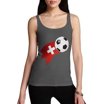 Switzerland Football Flag Paint Splat Women's Tank Top