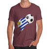 Uruguay Football Flag Paint Splat Men's T-Shirt