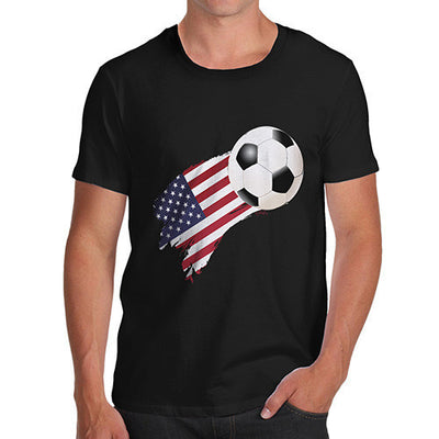 USA Football Flag Paint Splat Men's T-Shirt