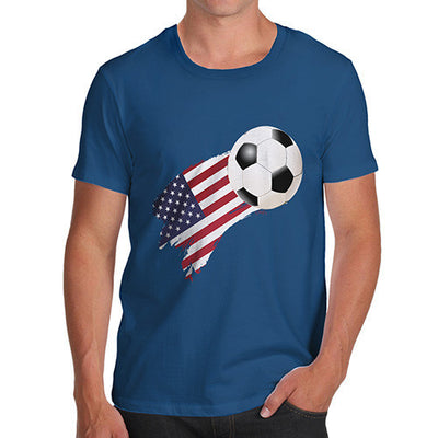USA Football Flag Paint Splat Men's T-Shirt