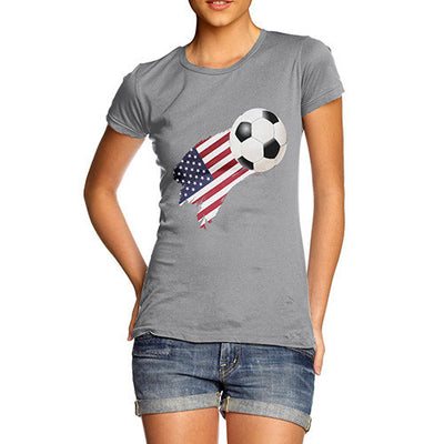 USA Football Flag Paint Splat Women's T-Shirt