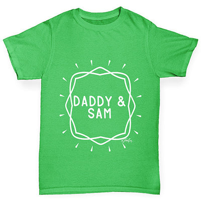 Personalised Daddy And Name Boy's T-Shirt